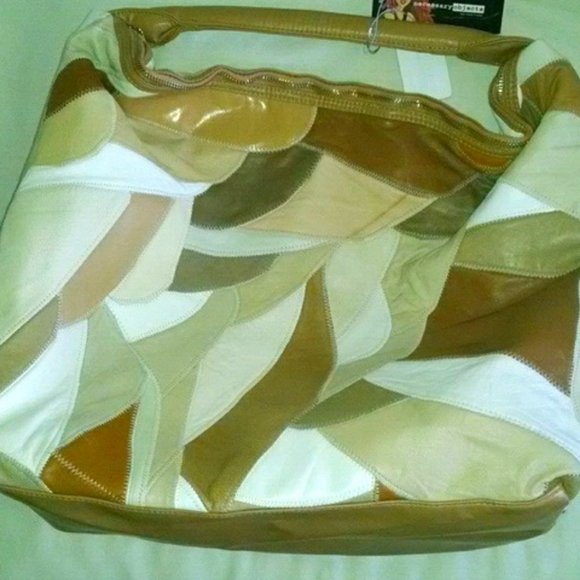 Vintage Rare Patchwork leather large handbag - Picture 8 of 13